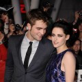 Robert Pattinson looks at his co-star, Kristen Stewart, while at the premiere of ‘The Twilight Saga: Breaking Dawn — Part 1’ at the Nokia Theatre L.A. Live, Los Angeles, Nov. 14, 2011