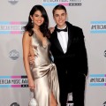 Selena Gomez and Justin Bieber steps out at the 2011 American Music Awards held at Nokia Theatre L.A. Live in Los Angeles on November 20, 2011 
