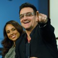 Alicia Keys Bono participate in a round-table discussion with others leaders on World AIDS Day at the Jack Morton Auditorium on the campus of George Washington University, Washington D.C.,  December 1, 2011