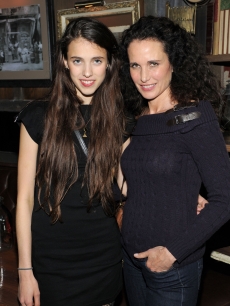 Sarah Margaret Qualley and Andie MacDowell attend the after party for the Cinema Society & DKNY screening of ‘The Twilight Saga: Breaking Dawn - Part 1’ at Sons of Essex, New York City, on November 16, 2011
