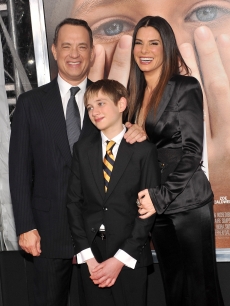 Tom Hanks, Thomas Thorn, and Sandra Bullock are seen at the ‘Extremely Loud & Incredibly Close’ New York premiere at in New York City on December 15, 2011 
