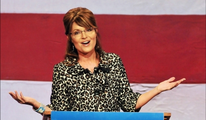 Sarah Palin addresses the Republican Party of Florida Victory Dinner at Walt Disney World in Lake Buena Vista, Florida on November 3, 2011