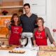 Debra Humphries, NBA star Kris Humphries, and *Taste of Home* editor-in-chief Catherine Cassidy bake holiday cookies in preparation for an appearance on ABC’s ‘GMA,’ airing Dec. 9, 2011