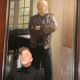 Billy Joel stands next to his Steinway Hall Portrait at Steinway Hall, New York, on December 12, 2011