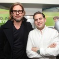 Brad Pitt and Jonah Hill are seen a ‘Moneyball’ screening and Q&A at Sony Pictures Studios in Culver City, Calif. on December 19, 2011