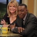 Cheryl Tiegs and Arsenio Hall visit Access Hollywood Live, Burbank, Calif., January 4, 2011