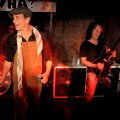 David Lee Roth and Eddie Van Halen of Van Halen perform at Cafe Wha? on January 5, 2012 in New York City