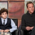 David Mazouz and Kiefer Sutherland take questions during the ‘Touch’ panel during the FOX Broadcasting Company portion of the 2012 Winter TCA Tour at The Langham Huntington Hotel and Spa, Pasadena, on January 8, 2012