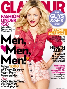 Rachel McAdams on the February 2012 cover of Glamour magazine