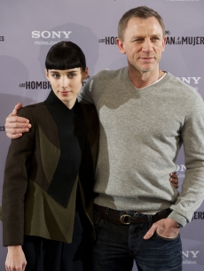 Rooney Mara and Daniel Craig step out at ‘The Girl With The Dragon Tattoo’ photocall at Villamagna Hotel in Madrid on January 4, 2012