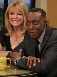 Cheryl Tiegs and Arsenio Hall visit Access Hollywood Live, Burbank, Calif., January 4, 2011