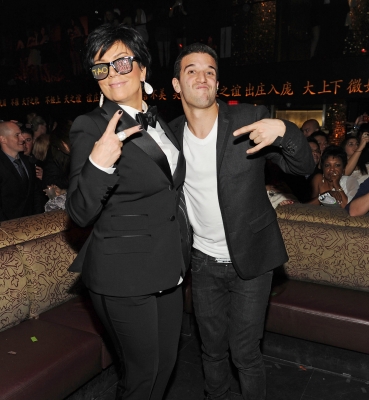Kris Jenner and Mark Ballas get silly for New Year’s Eve at Tao Las Vegas at the Venetian Hotel and Casino in Las Vegas on December 31, 2011