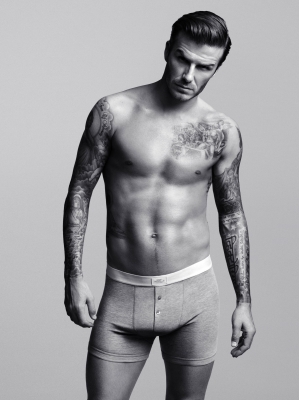 David Beckham in a portrait from H&M, 2012