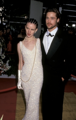Juliette Lewis and Brad Pitt in 1992 at 64th Annual Academy Awards in Los Angeles