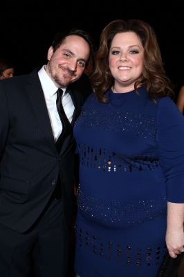 Ben Falcone and Melissa McCarthy arrive at The 23rd Annual Palm Springs International Film Festival Awards Gala at the Palm Springs Convention Center in Palm Springs, Calif., on January 7, 2012 