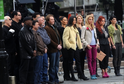 Arsenio Hall, Dee Snider, Lou Ferrigno, Clay Aiken, Penn Jillette, Paul Teutel Sr., Marco Andretti, Dayana Mendoza, Tia Carrere, Patricia Valesquez, Lisa Lampanelli, Debbie Gibson, Aubrey O’Day and Teresa Giudice seen on the set of ‘Celebrity Apprentice’ in New York City on October 26, 2011