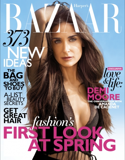 Demi Moore on the February 2012 cover of Harper’s Bazaar