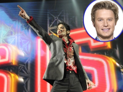Michael Jackson, inset: Billy Bush