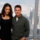 Paula Patton and actor Tom Cruise attend a photocall ahead of the ‘Mission: Impossible - Ghost Protocol’ Press Conference during the 8th Annual Dubai International Film Festival held on the 124th floor of the Burj Khalifa on December 7, 2011
