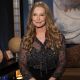 Patrick Swayze’s widow, Lisa Niemi, poses backstage on the set of Access Hollywood Live on January 9, 2012

