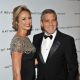 Stacy Keibler and George Clooney are all smiles at the 2011 National Board of Review Awards gala at Cipriani 42nd Street in New York City on January 10, 2012 