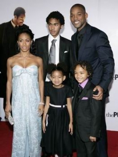 Jada, Trey (top), Will, Jaden (bottom right) and Willlow Smith