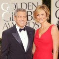 George Clooney and Stacy Keibler are seen looking great at the 69th Annual Golden Globe Awards held at the Beverly Hilton Hotel in Beverly Hills, Calif. on January 15, 2012