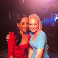 Access Hollywood’s Shaun Robinson with Katherine Heigl at the ‘One for the Money’ junket in Los Angeles, January 17, 2012