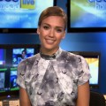 Jessica Alba stops by Access Hollywood Live on January 18, 2012