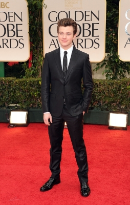 Chris Colfer steps out at the 69th Annual Golden Globe Awards held at the Beverly Hilton Hotel in Beverly Hills, Calif. on January 15, 2012 
