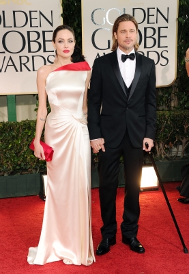 Angelina Jolie and Brad Pitt step out at the 69th Annual Golden Globe Awards held at the Beverly Hilton Hotel in Beverly Hills, Calif. on January 15, 2012
