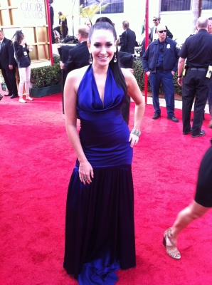AccessHollywood.com’s Laura Saltman on the 2012 Golden Globes red carpet