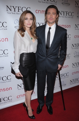 Angelina Jolie and Brad Pitt are seen at the Critics’ Choice Movie Awards in New York City on January, 9 2012
