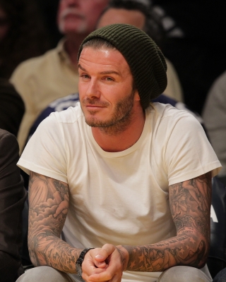David Beckham attends a game between the Los Angeles Clippers and the Los Angeles Lakers at Staples Center in Los Angeles on January 25, 2012