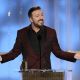 icky Gervais onstage during the 69th Annual Golden Globe Awards at the Beverly Hilton International Ballroom on January 15, 2012 in Beverly Hills