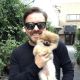 Ricky Gervais and his post-Golden Globes protection, January 16, 2012