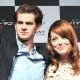 Andrew Garfield and Emma Stone attend a press conference to promote ‘The Amazing Spider-Man’ at Ritz Carlton Hotel in Tokyo on January 18, 2012