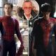 Tobey Maguire and Andrew Garfield as Spider-Man / inset: Stan Lee