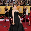 Emma Stone arrives at the 18th Annual Screen Actors Guild Awards at The Shrine Auditorium in Los Angeles on January 29, 2012 