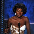Viola Davis accepts the Outstanding Performance by a Female Actor in a Leading Role award for ‘The Help’ onstage during the 18th Annual Screen Actors Guild Awards at The Shrine Auditorium in Los Angeles on January 29, 2012