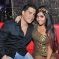 Jionni LaValle and Nicole ‘Snooki’ Polizzi attend Luxy Entertainment Complex in Toronto on December 3, 2011