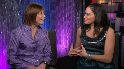 Geri Jewell chats with AccessHollywood.com’s Laura Saltman in Los Angeles on January 25, 2012