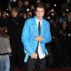 Justin Bieber rocks a blue jacket as he arrives at NRJ Music Awards 2012 at Palais des Festivals in Cannes, France, on January 28, 2012
