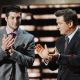 Tim Tebow and Alec Baldwin speak onstage at the 2012 NFL Honors at the Murat Theatre in Indianapolis, Ind., on February 4, 2012 