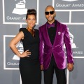 Alicia Keys and Swizz Beatz arrive at the 54th Annual Grammy Awards held at Staples Center in Los Angeles on February 12, 2012