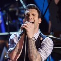 Adam Levine of Maroon 5 performs at The 54th Annual Grammy Awards at Staples Center in Los Angeles on February 12, 2012