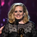 Adele accepts the award for Song of the Year onstage at the 54th Annual Grammy Awards held at Staples Center in Los Angeles on February 12, 2012
