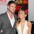 Liam Hemsworth and Miley Cyrus arrive at the People’s Choice Awards 2012 at Nokia Theatre LA Live in Los Angeles on January 11, 2012
