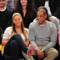 Beyonce and Jay-Z are spotted at the New Jersey Nets v New York Knicks game at Madison Square Garden in New York City on February 20, 2012 
