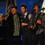 The Beach Boys perform with Maroon 5 at The 54th Annual Grammy Awards at Staples Center in Los Angeles on February 12, 2012